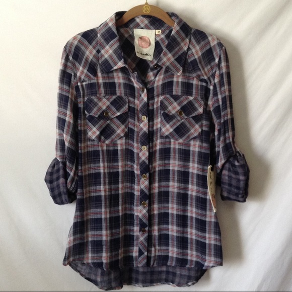 Ash & Ember Tops - NWT Ash & Ember Women’s Plaid Button Down Shirt